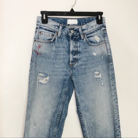 Boyish Tommy Jeans Women’s 24 His Girl Friday Straight High Rise Floral Paint - Picture 3 of 16